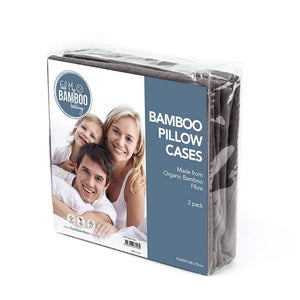 Bamboo Pillow Case Standard Size - Dark Grey