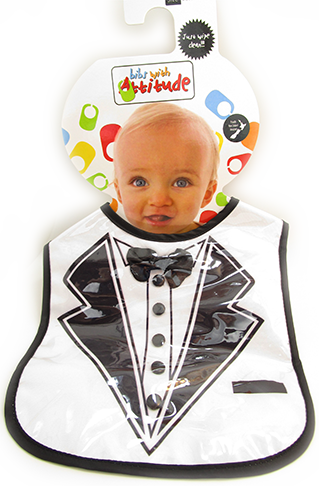 Baby Bib - Evening Black Tie Design