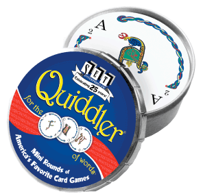 QUIDDLER Mini Round Tin Card Game