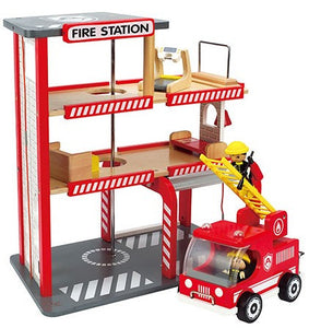 Fire Station Wooden Toy