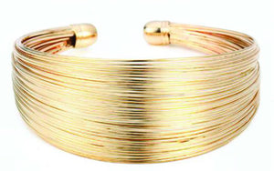 Multi Layer Elegant Iron Gold Cuff Bangles