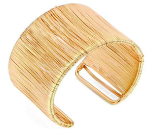 Metal Wire Gold Bangle Bracelet