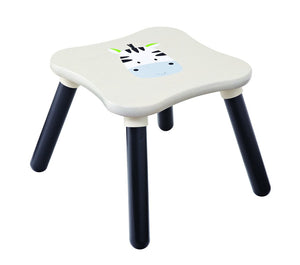 Wooden Zebra Stool