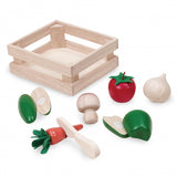Wooden Toy Vegetable Basket