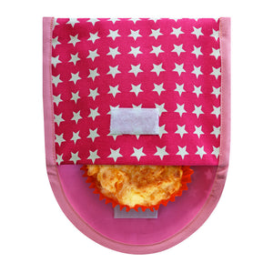 Reusable Lunch Bag - Pink Star Prints