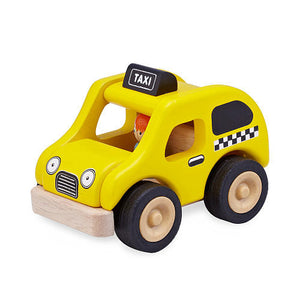 Wooden Toy Mini Yellow Cab