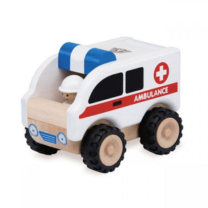 Wooden Toy Mini Ambulance Set