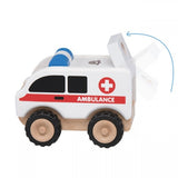 Wooden Toy Mini Ambulance Set